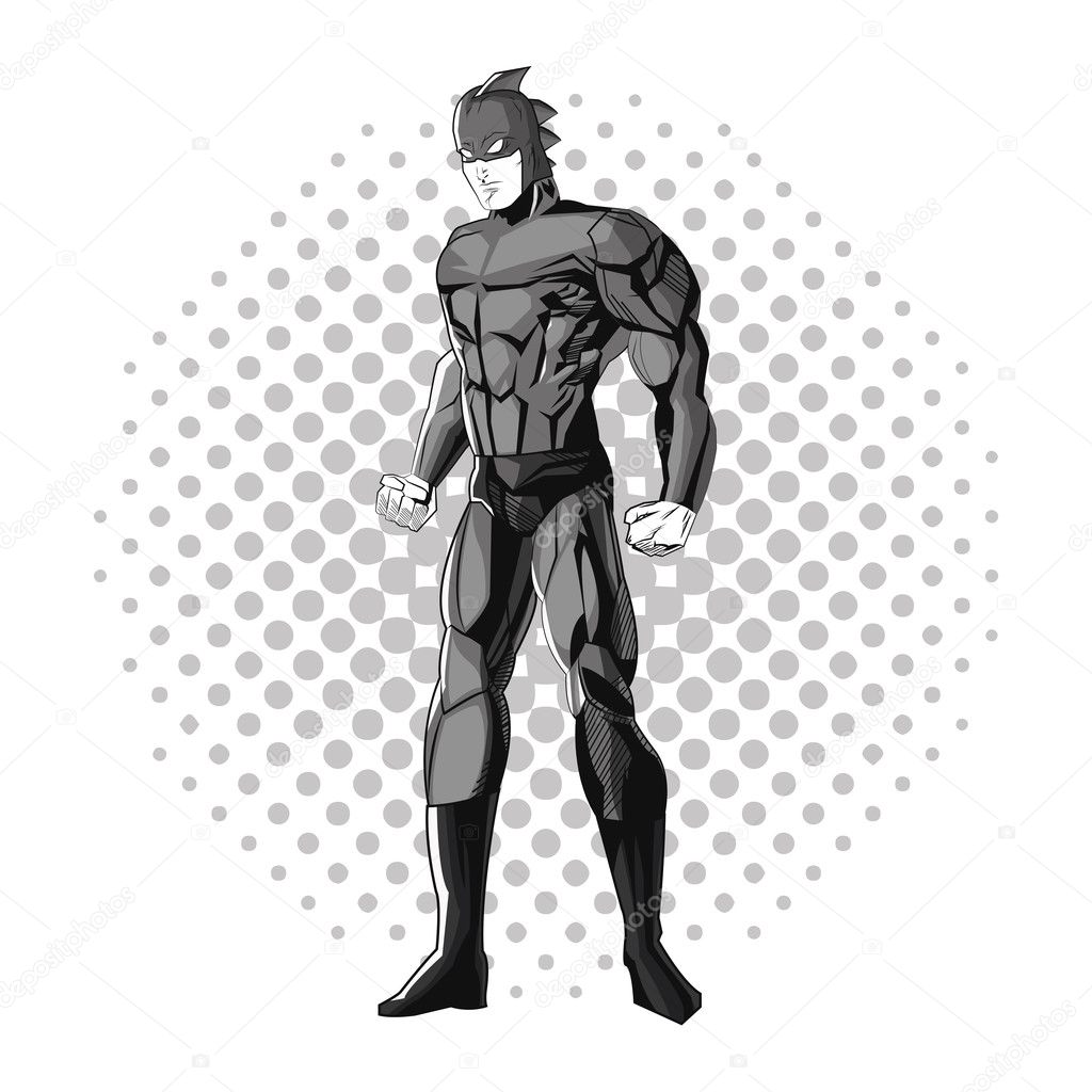 Superhero man cartoon design