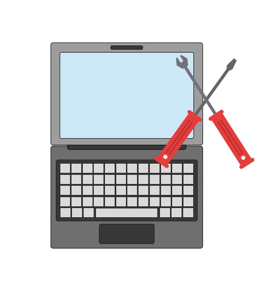 Dator och verktyg-ikonen — Stock vektor
