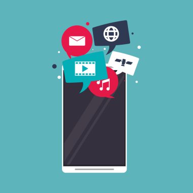 dijital sosyal ağ iletişim ilgili simgeler resim