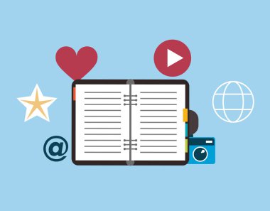 dijital sosyal ağ iletişim ilgili simgeler resim