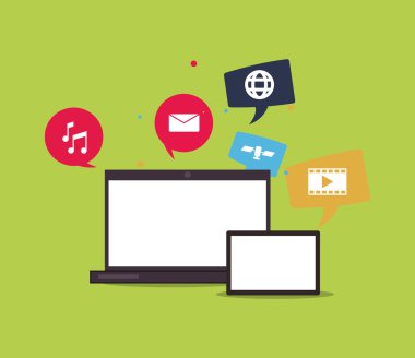 dijital sosyal ağ iletişim ilgili simgeler resim