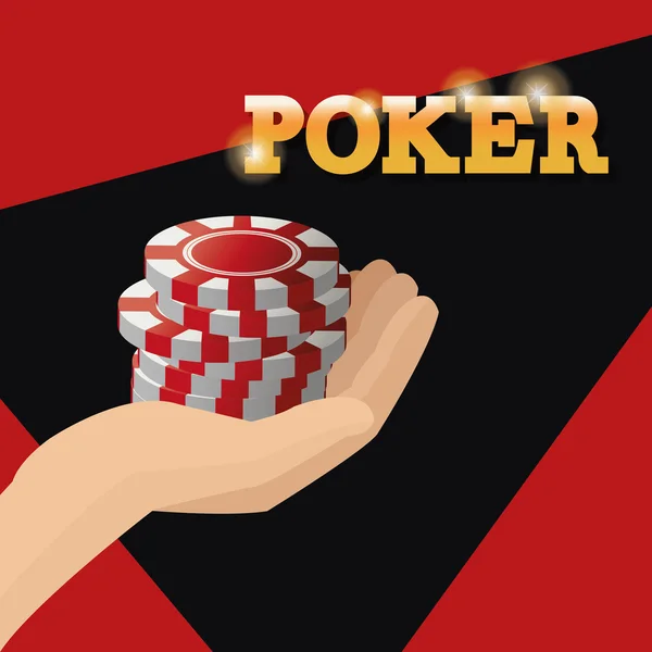Fichas para el póquer y el diseño del juego de casino — Vector de stock