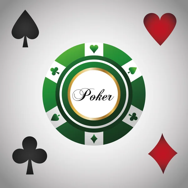 Chips para design de jogos de poker e casino — Vetor de Stock