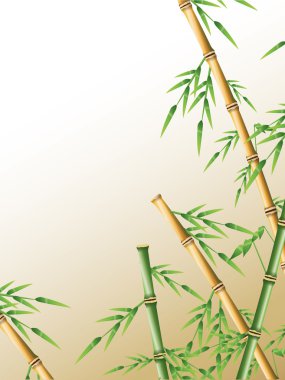 Bambu gövde yaprakları tasarımı ile