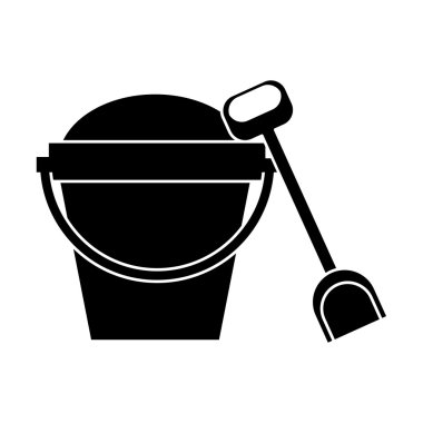 İzole kum kova kürek tasarım ile