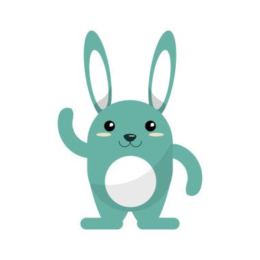 İzole tavşan karikatür tasarım
