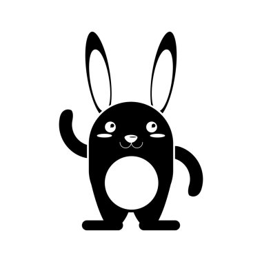 İzole tavşan karikatür tasarım