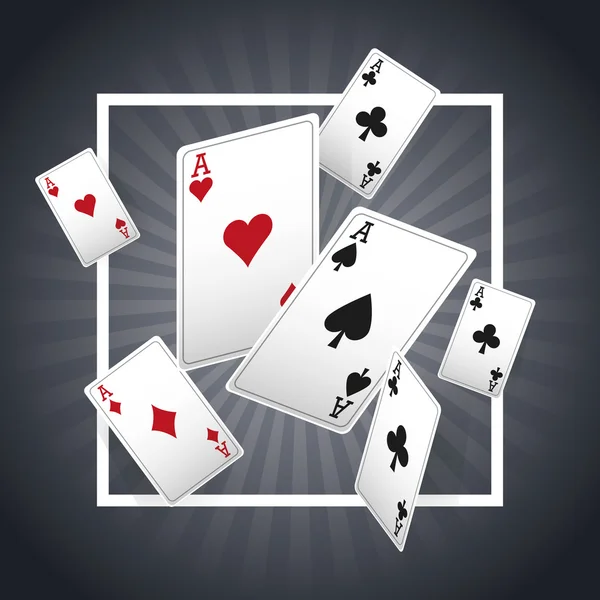Casino en kaarten van Poker ontwerp — Stockvector
