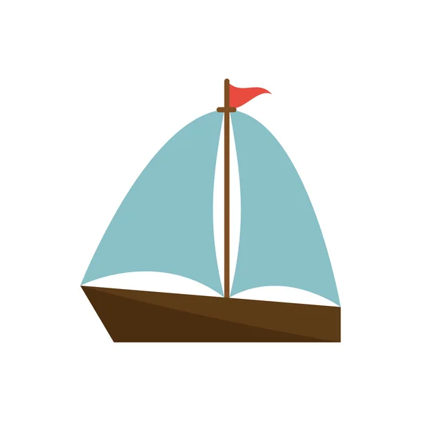 Isoliertes Segelboot-Design — Stockvektor