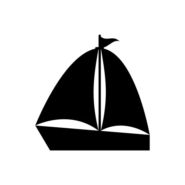 孤立したヨット船デザイン — ストックベクタ