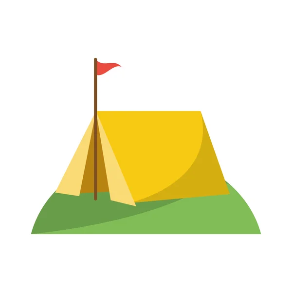 Изолированная палатка с дизайном флага — стоковый вектор