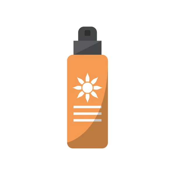 Isolato design bottiglia di protezione solare — Vettoriale Stock