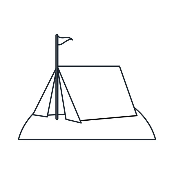 Na białym tle namiot z wzór flagi — Wektor stockowy