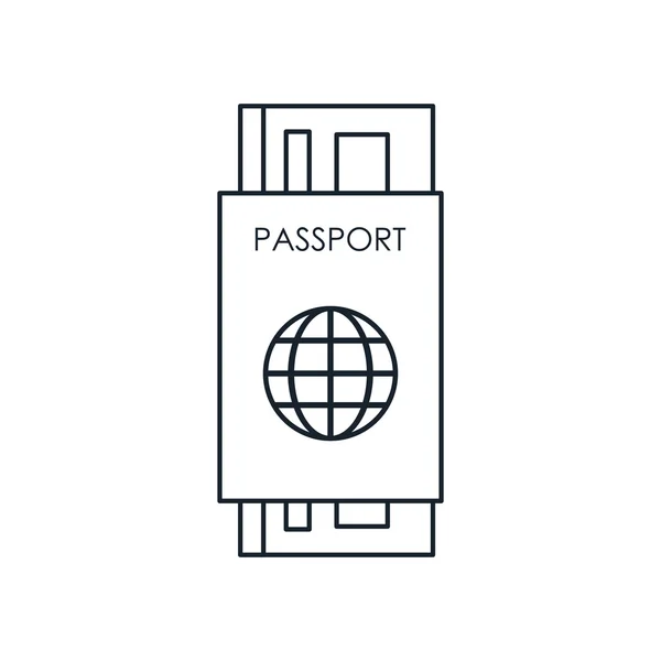 Küresel küre tasarımı ile izole pasaportu — Stok Vektör