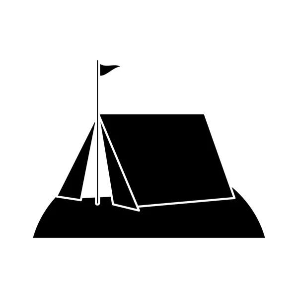 Isoliertes Zelt mit Flaggen-Design — Stockvektor