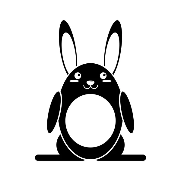 Desenho de desenhos animados de coelho isolado — Vetor de Stock
