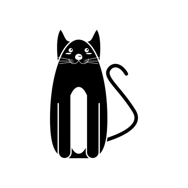 Design de desenhos animados de gato isolado — Vetor de Stock