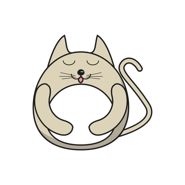 Design de desenhos animados de gato isolado — Vetor de Stock