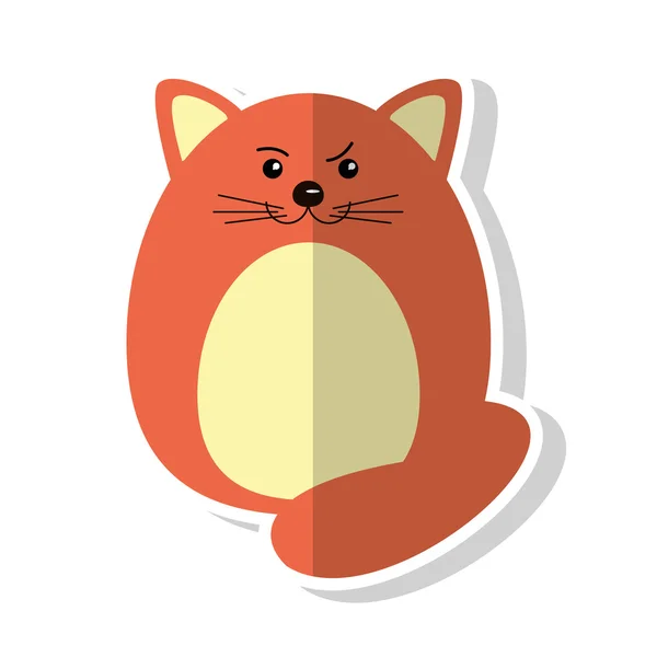 Design de desenhos animados de gato isolado —  Vetores de Stock