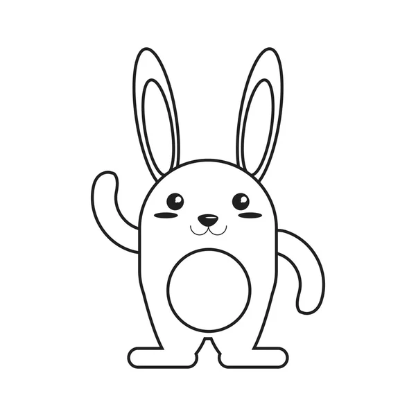 Diseño de dibujos animados de conejo aislado — Vector de stock