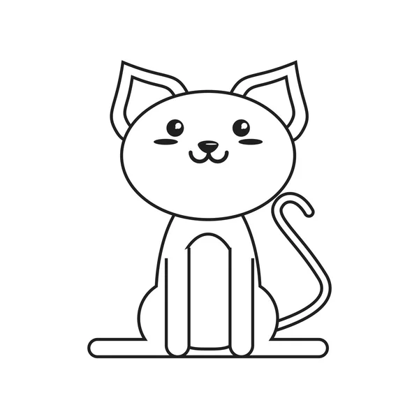 Design de desenhos animados de gato isolado —  Vetores de Stock