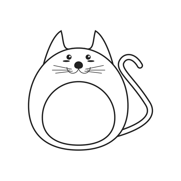 Design de desenhos animados de gato isolado — Vetor de Stock