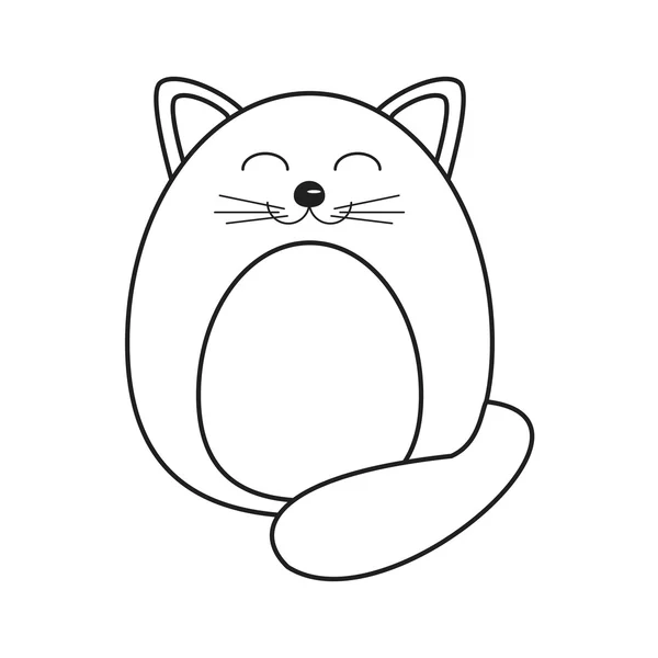 孤立した猫漫画デザイン — ストックベクタ