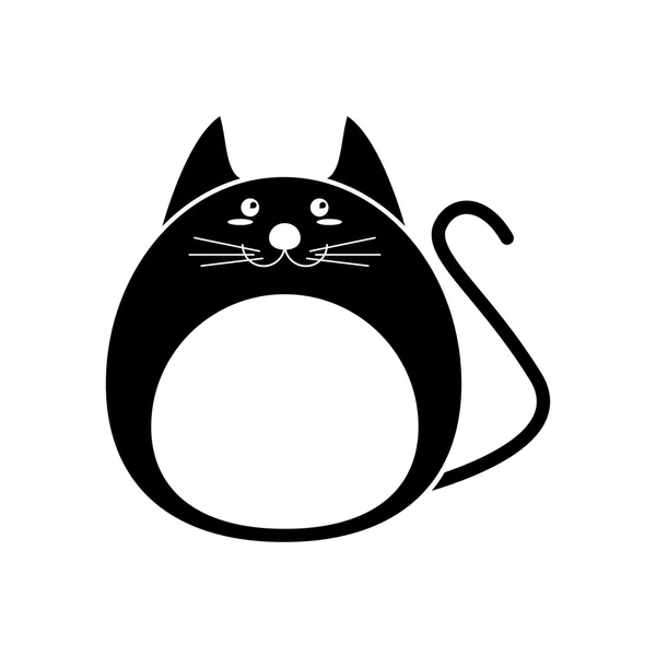 고립 된 고양이 만화 디자인 — 스톡 벡터