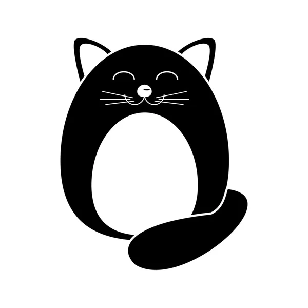 Design de desenhos animados de gato isolado — Vetor de Stock