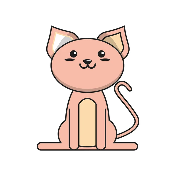 Design de desenhos animados de gato isolado —  Vetores de Stock