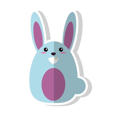 İzole tavşan karikatür tasarım
