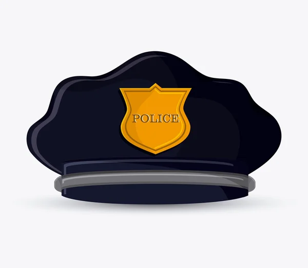 Police hat cloth accesory design — Stock Vector