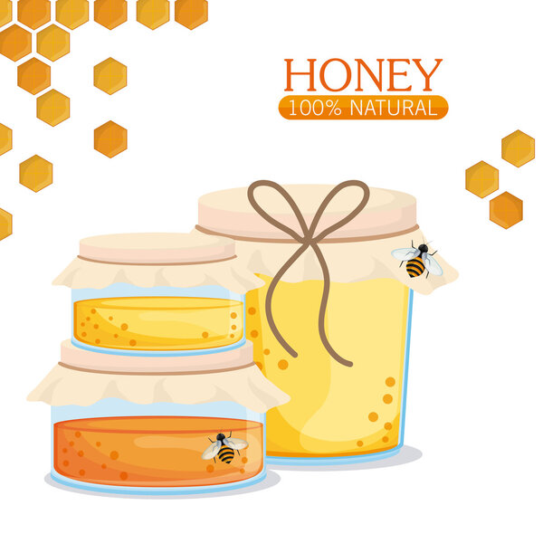 Honey healthy and organic food  design