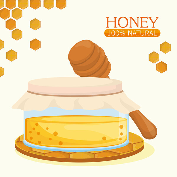 Honey healthy and organic food  design