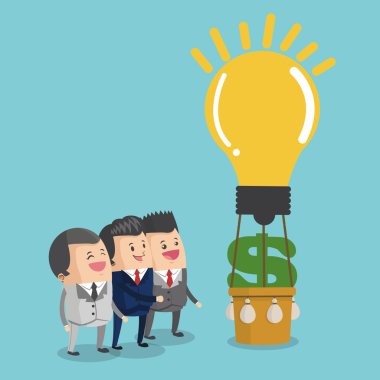 Renkli işadamı karikatür tasarım