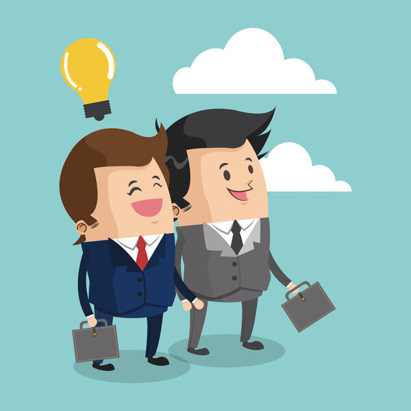 Colorful businessman cartoon design