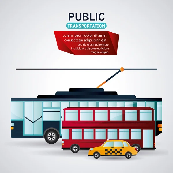 Diseño de vehículos de transporte público — Vector de stock