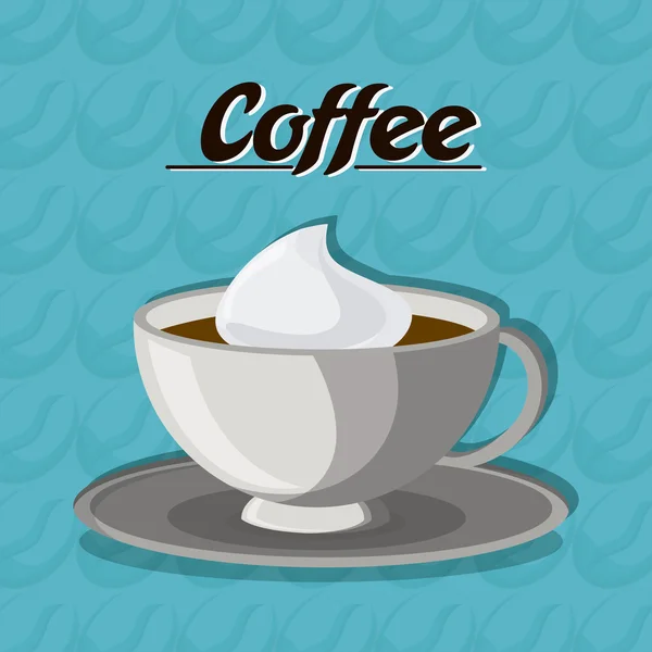 Progettazione ora del caffè. Icona del bar. Illustrazione colorata — Vettoriale Stock