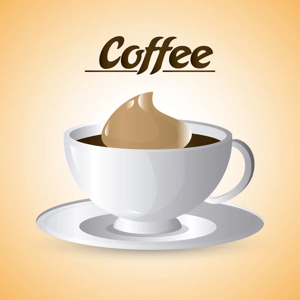 Кофе время дизайн. Икона кофейни. Красочная иллюстрация — стоковый вектор