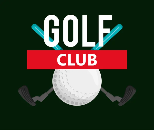 Golf club golf iconos relacionados imagen — Vector de stock