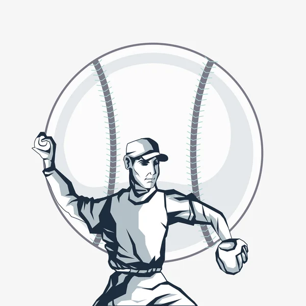Baseball relaterade ikoner bild — Stock vektor