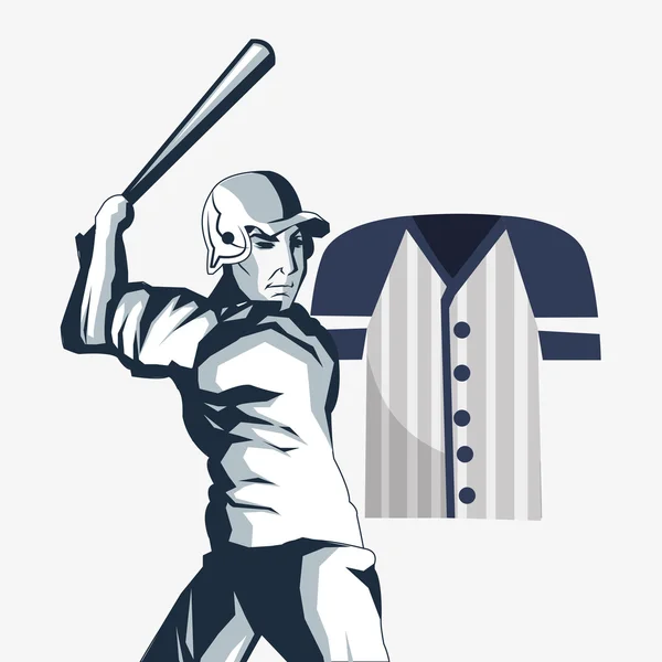 Изображение икон, связанных с бейсболом — стоковый вектор