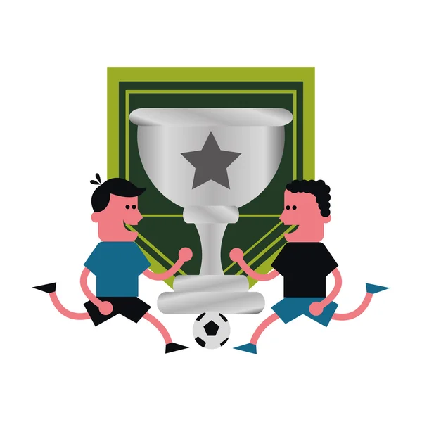 Voetbal voetbal bijbehorende pictogrammen afbeelding — Stockvector