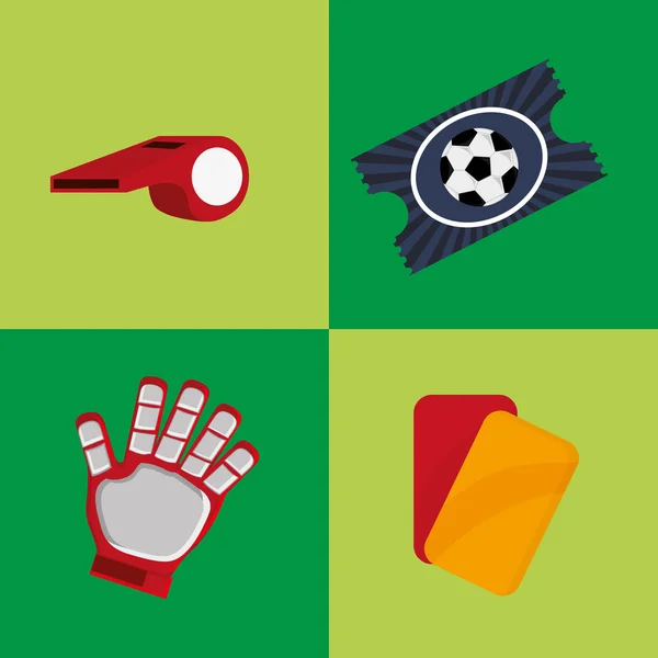 Fotbal fotbal související ikony obrázek — Stockový vektor