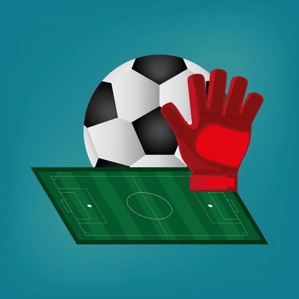 Futebol futebol ícones relacionados imagem —  Vetores de Stock