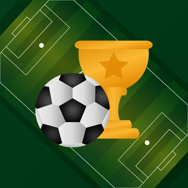 Fotboll Fotboll relaterade ikoner bild — Stock vektor