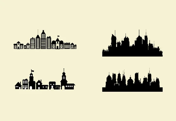 Ville image skyline — Image vectorielle