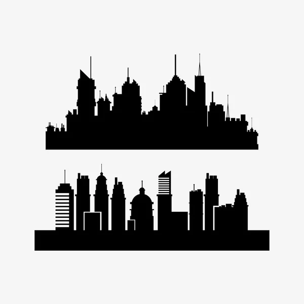 Ciudad skyline imagen — Vector de stock