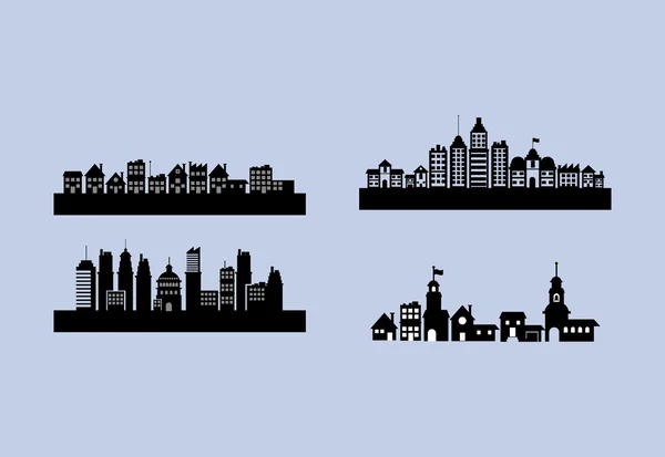 Ville image skyline — Image vectorielle