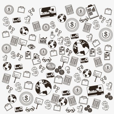 Ekonomi ile ilgili simgeler çizgi resim